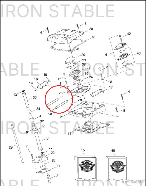 Harley-Davidson Shaft, Rkra, Rocker Arm