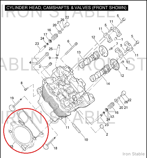 Harley-Davidson Gasket, Front, Cylinder Head, 