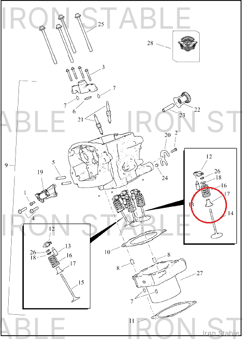 Harley-Davidson Valve, Intake, 44mm