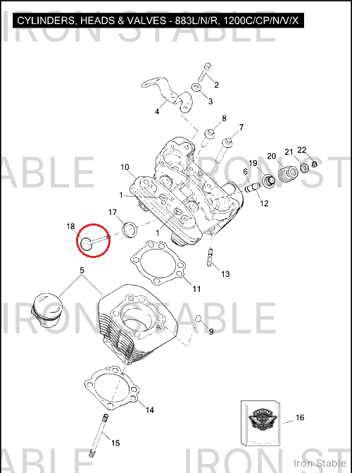 Harley-Davidson Intake Valve, 7mm