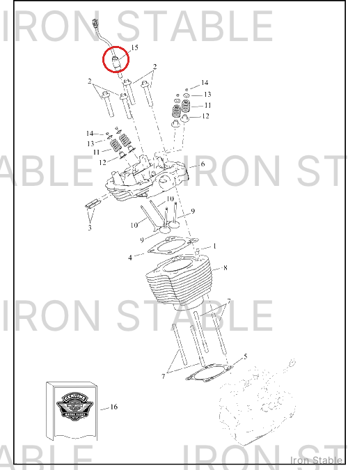 Harley-Davidson Pt Camdr/Vt Misc Component, Acr Val