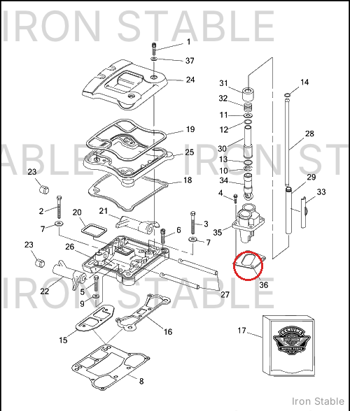 Harley-Davidson Gasket, Tappet Gd Rr
