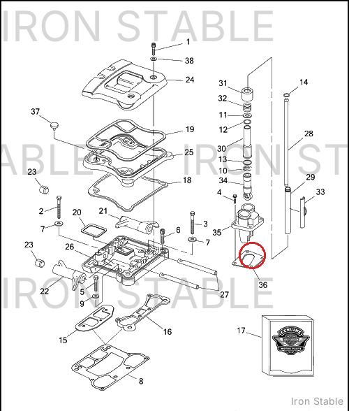 Harley-Davidson Gasket, Tappet Gd Front