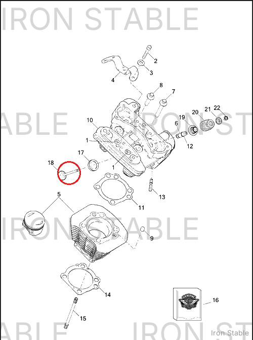 Harley-Davidson Valve, Exhaust, 7mm