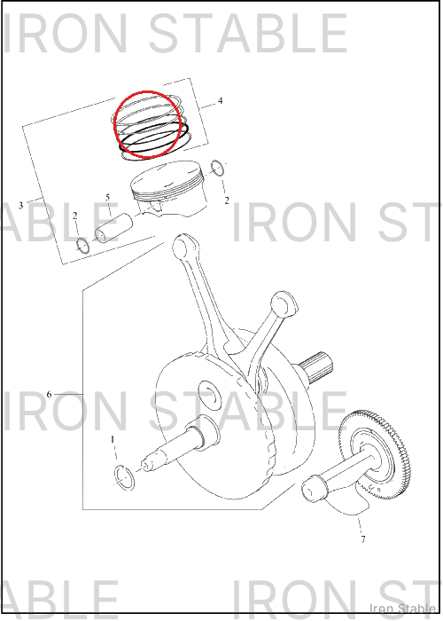Harley-Davidson Kit, Pstn Ring, 3.937