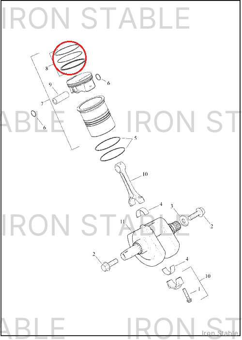 Harley-Davidson Ring, Pstn, Set, 85mm Bore