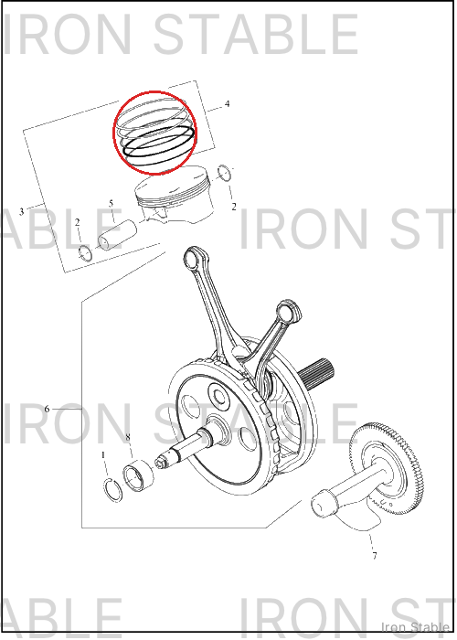 Harley-Davidson Ring, Pstn, Set, 4.310
