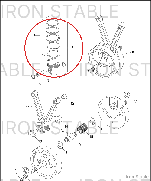 Harley-Davidson Piston & Ring Kit, .010 Os