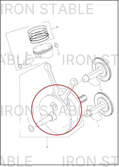 Harley-Davidson Flywhl, 4.375 Inch Stroke Assembly