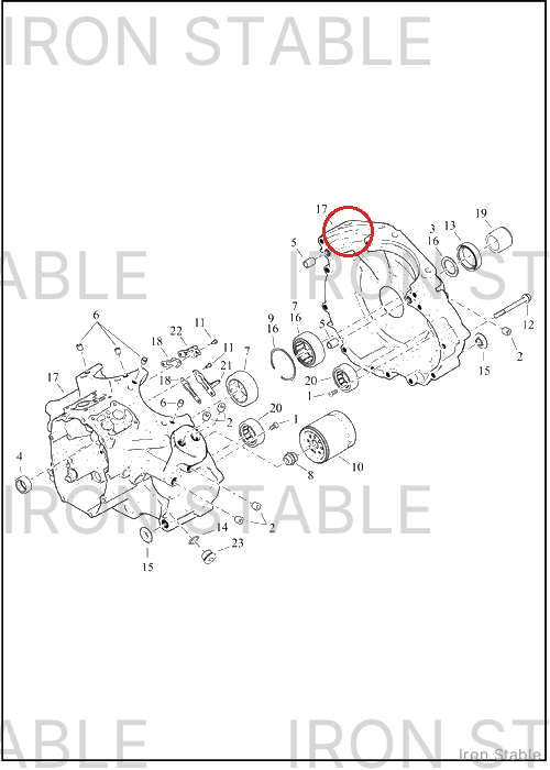 Harley-Davidson Crankcase, Set Assembly, Black