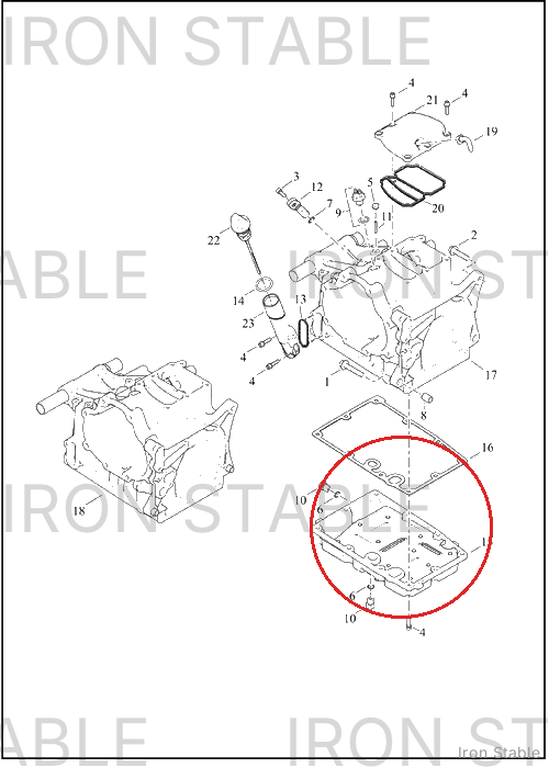Harley-Davidson Oil Pan, Assembly, Black