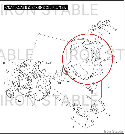 Harley-Davidson Crankcase, Set Assembly, Slvr(Po)
