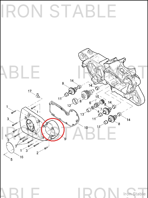 Harley-Davidson Gear Cover Assembly, Chrome
