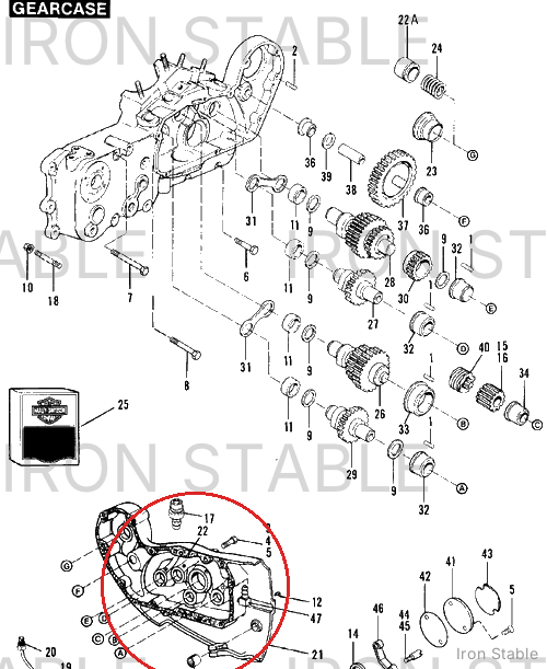 Harley-Davidson Gasket, C'case Cover