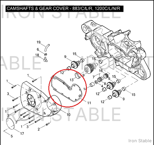 Harley-Davidson Gasket, Gearcase Cover