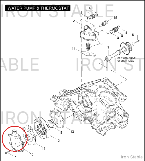 Harley-Davidson Cover, Waterpump/Pol'shd