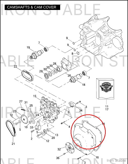 Harley-Davidson Mach-Cam Cover, Blk Wrnkl