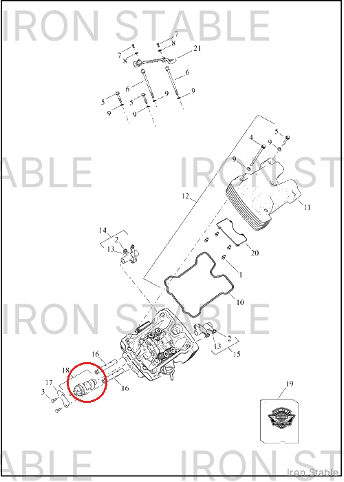 Harley-Davidson Camshaft, Assembly, Rear