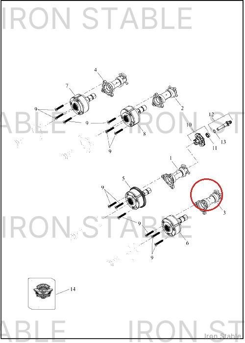 Harley-Davidson Camshaft, Mach, Front Exhaust