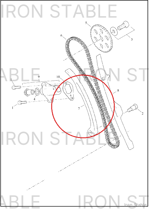 Harley-Davidson Guide, Chain, Slack Side
