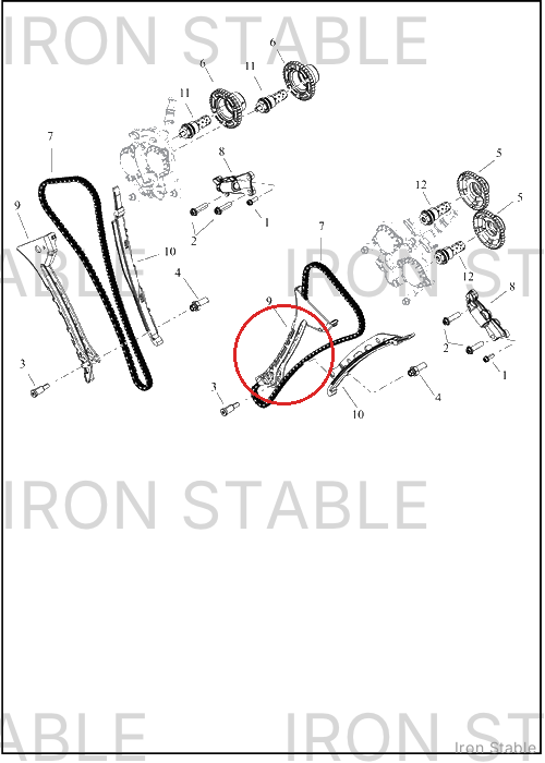 Harley-Davidson Chain Guide, Camdr, Tensioner