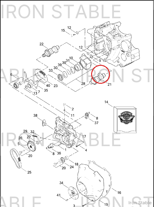 Harley-Davidson Camshaft Assembly, Front