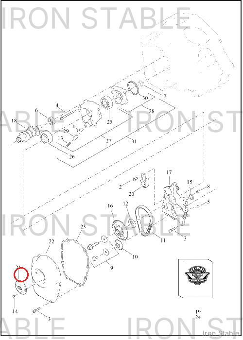 Harley-Davidson Cover, Tmr, Gld Machined