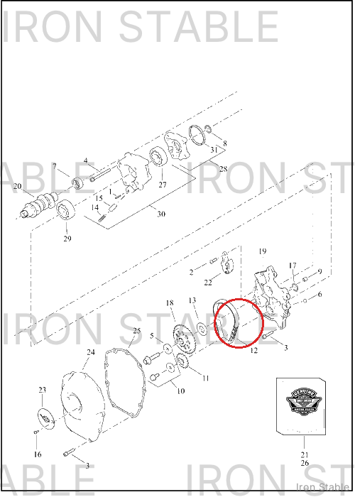Harley-Davidson Camshaft, X