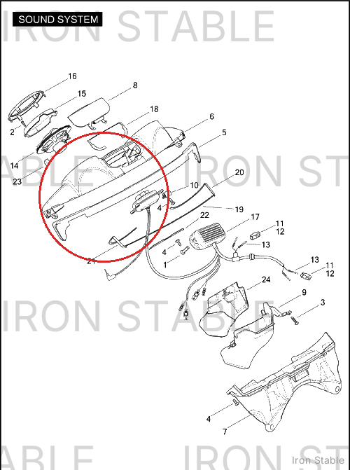 Harley-Davidson Speaker Gasket, Plug