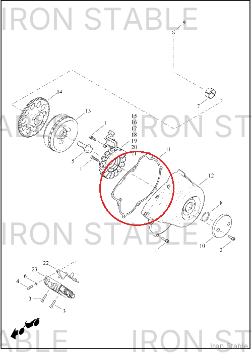 Harley-Davidson Gasket, Cover, Alternator