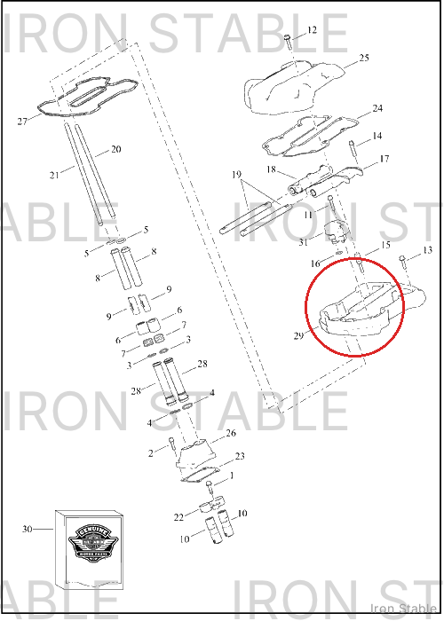 Harley-Davidson Cover, Rkra/Valve, Lower, Polishe
