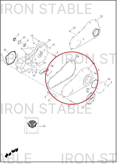 Harley-Davidson Cover, Pri, Polished