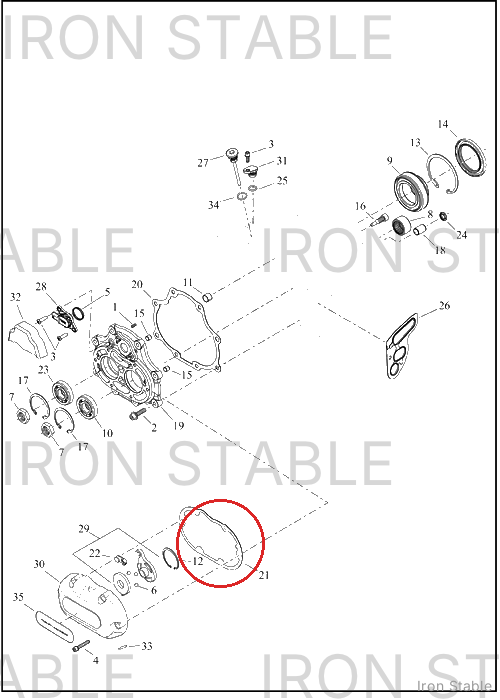 Harley-Davidson Gasket, Cover, Misc Component, Xmsn Sid