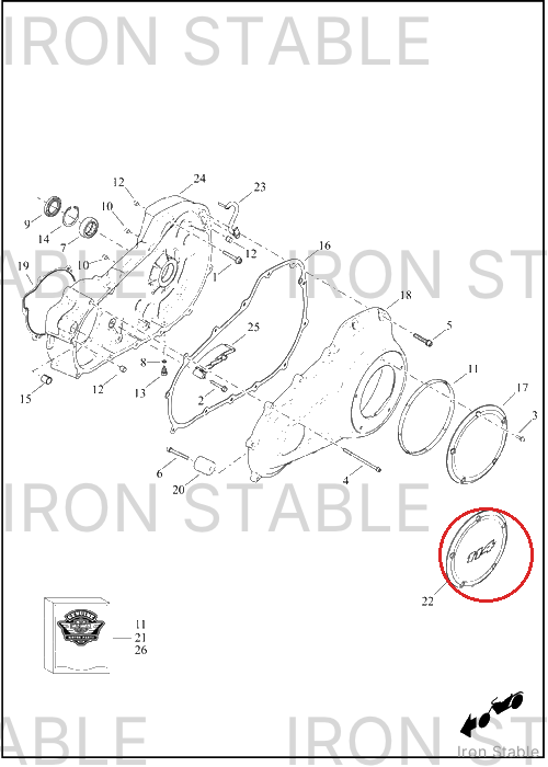 Harley-Davidson Cover, Cl, Assembly, Gblk
