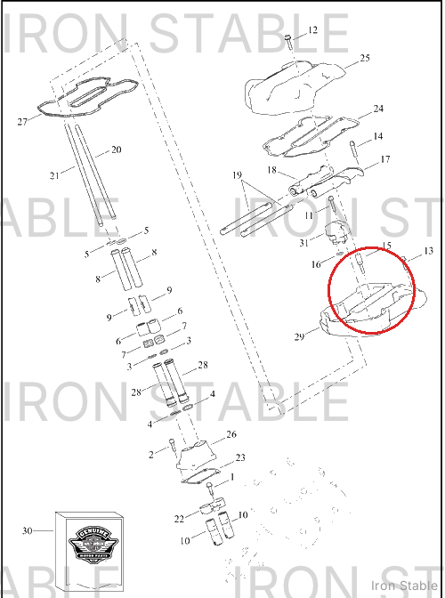 Harley-Davidson Cover, Rkra/Valve, Assembly, Lower, Red