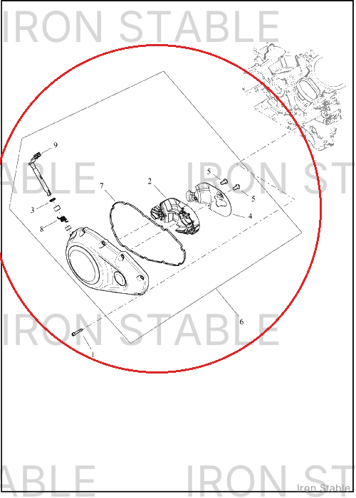 Harley-Davidson Cover, Pri, Assembly, Charcoal Metall