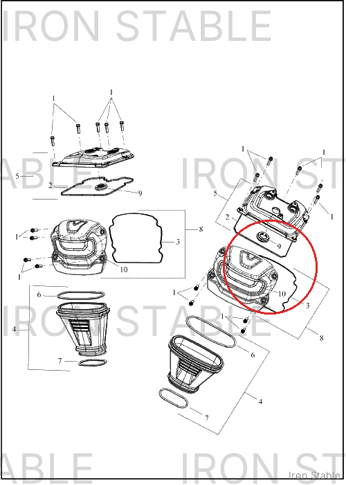Harley-Davidson Cover, Cam, Sprocket, Assembly, Charco