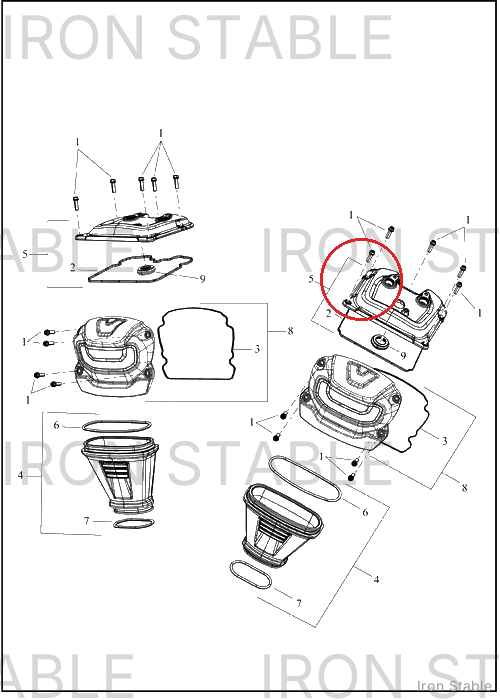 Harley-Davidson Cover, Rkra/Valve, Assembly, Chocolat