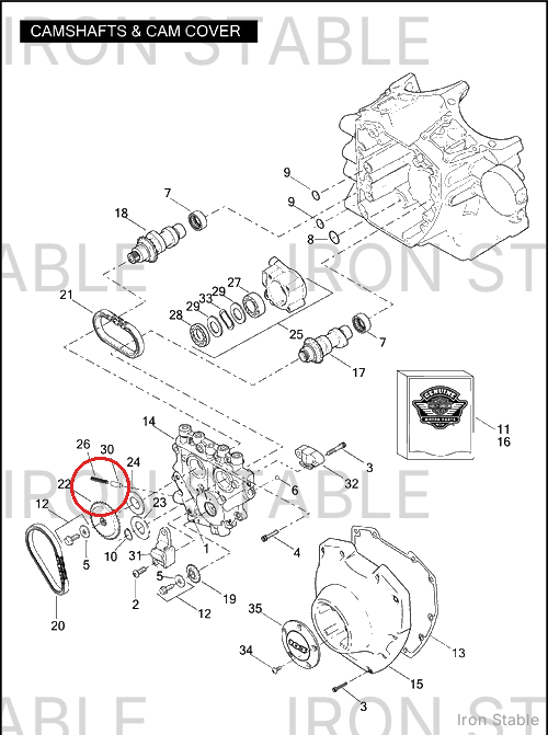 Harley-Davidson Sprocket, 34t, Cam Drv