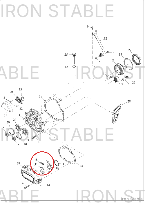 Harley-Davidson Pt Cover Misc Component, Xmsn Side, Po