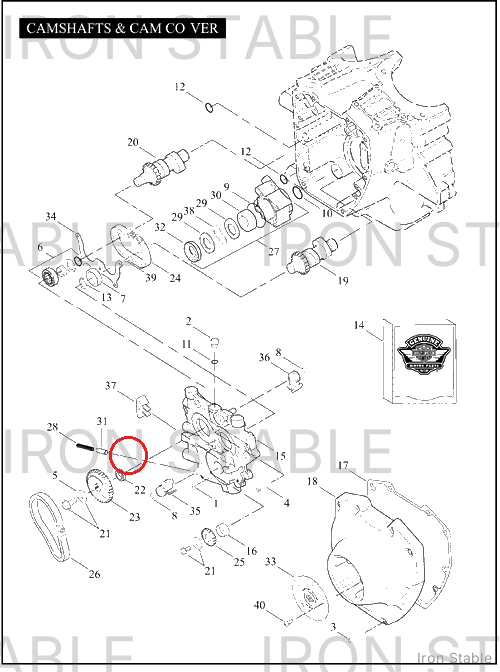 Harley-Davidson Kit Spacers, C'shaft/Sprkt