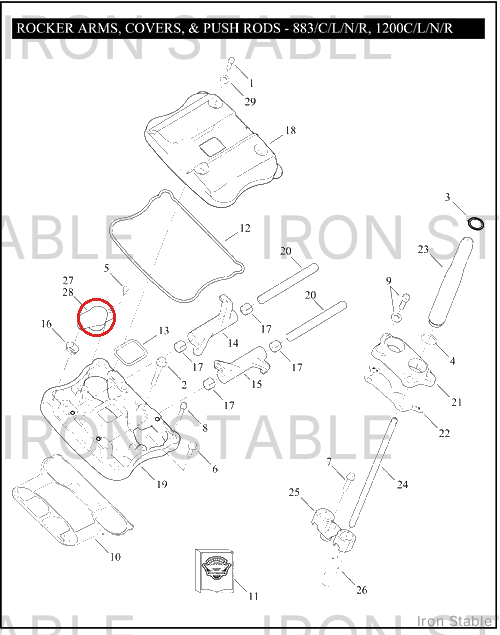 Harley-Davidson Breather, Rr C'case, W/Seal