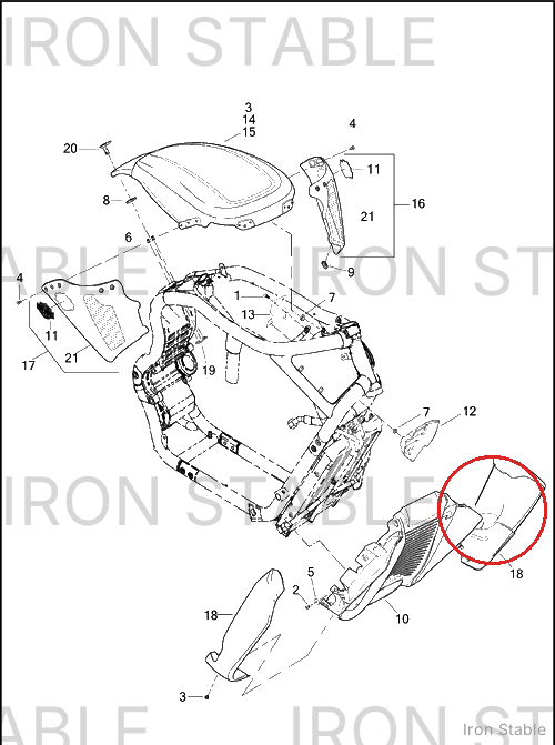 Harley-Davidson Cover, Rh/Rad Side, Vrscf, Vrscf
