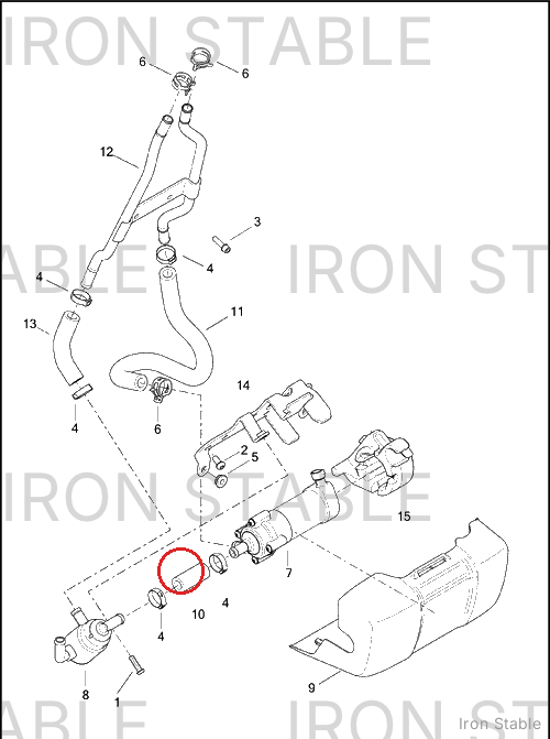 Harley-Davidson Hose, Thermostat-To-Pump