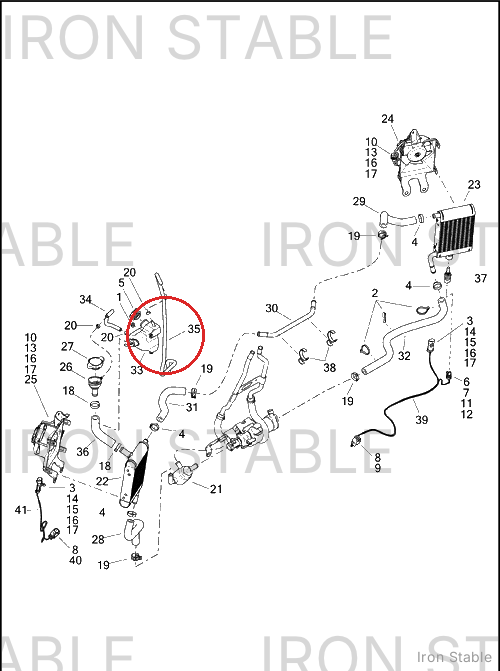 Harley-Davidson Hose, Coolant Overflow