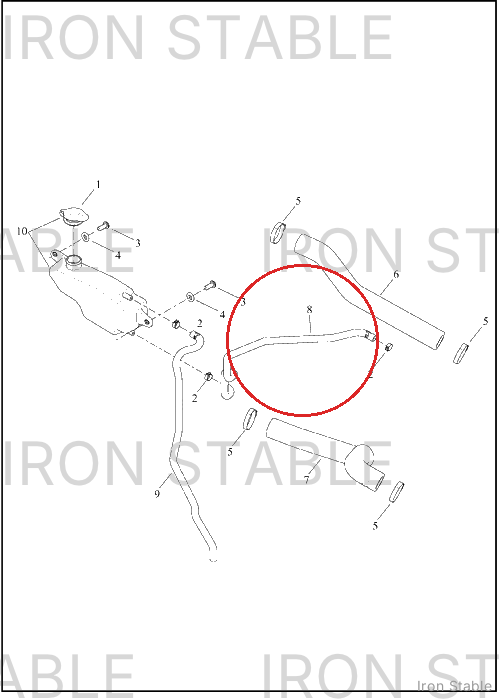 Harley-Davidson Hose, Overflow Tank