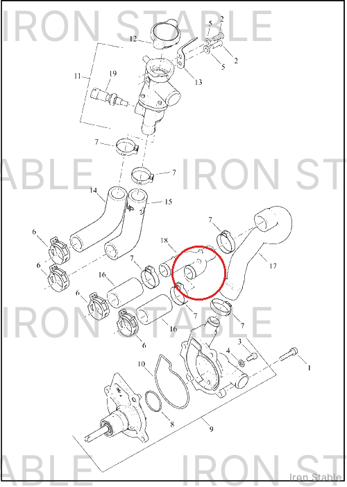 Harley-Davidson Fitting Y, Lower Cyl