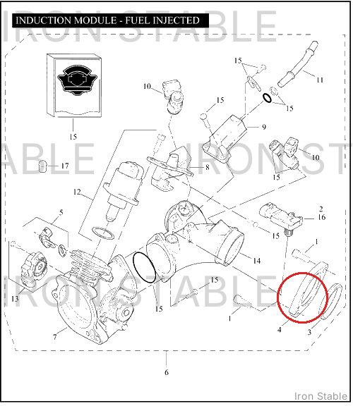 Harley-Davidson Flange Mounting, Front/Intake