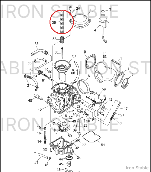 Harley-Davidson Coil Spring, Carb