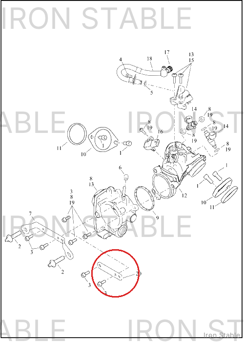 Harley-Davidson Manifold, Throt Body/Intk, Brack